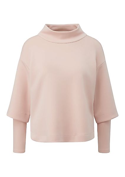 s.Oliver BLACK LABEL Sweatshirt mit großem Stehkragen und Doppellayer-Ärmel günstig online kaufen