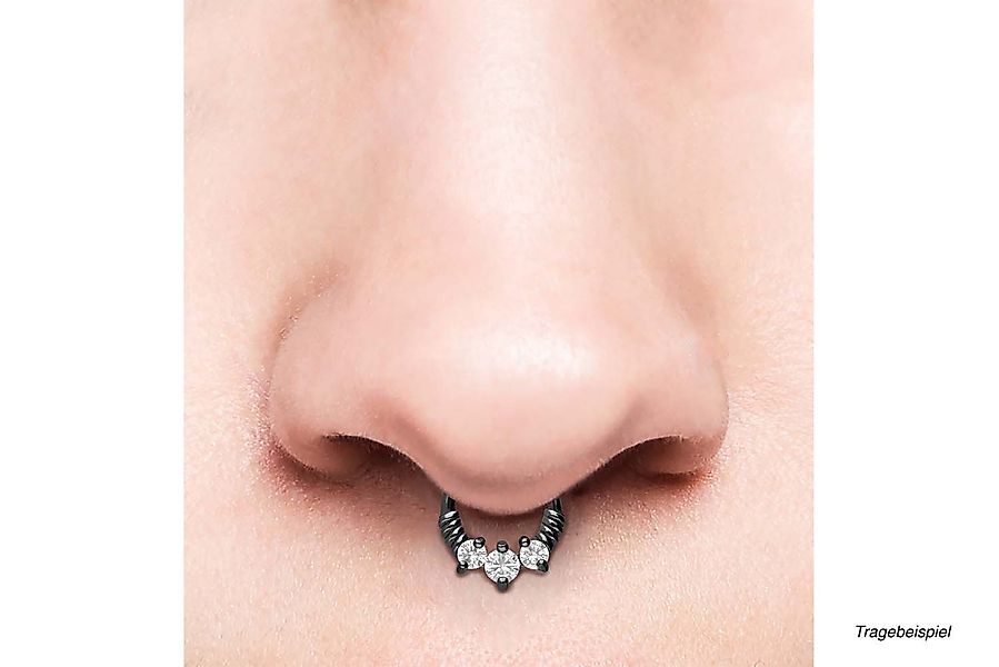 PIERCINGLINE Nasenpiercing Chirurgenstahl Segmentring Clicker GEDREHT günstig online kaufen