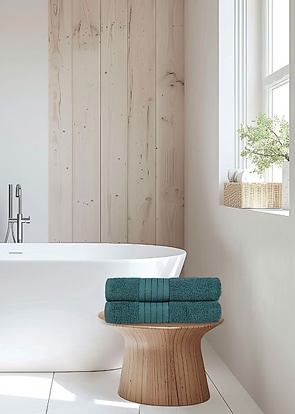 good morning Badetücher »Uni«, (Set, 2 St., 2 Badetücher (70x140 cm), Baumw günstig online kaufen