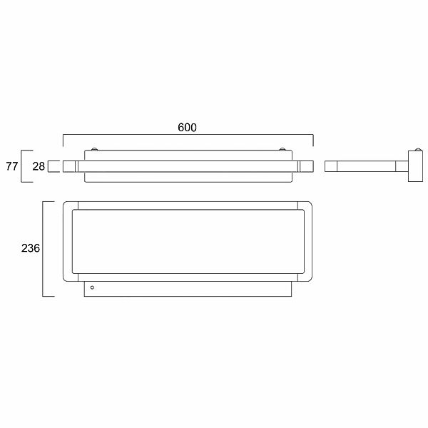 Sylvania LED-Wandleuchte Areum, 60 x 24 cm, weiß, 840 günstig online kaufen