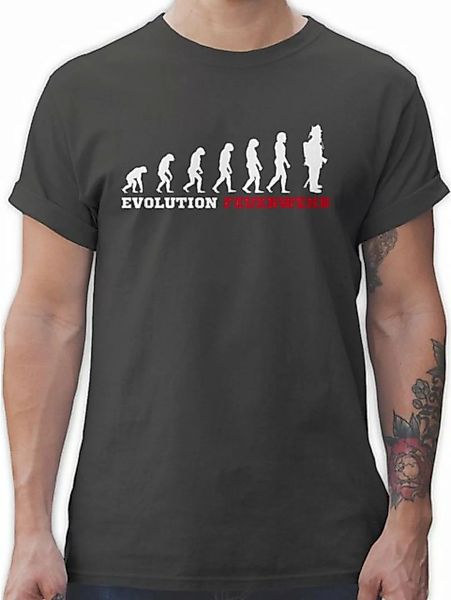 Shirtracer T-Shirt Evolution Feuerwehr Feuerwehr günstig online kaufen