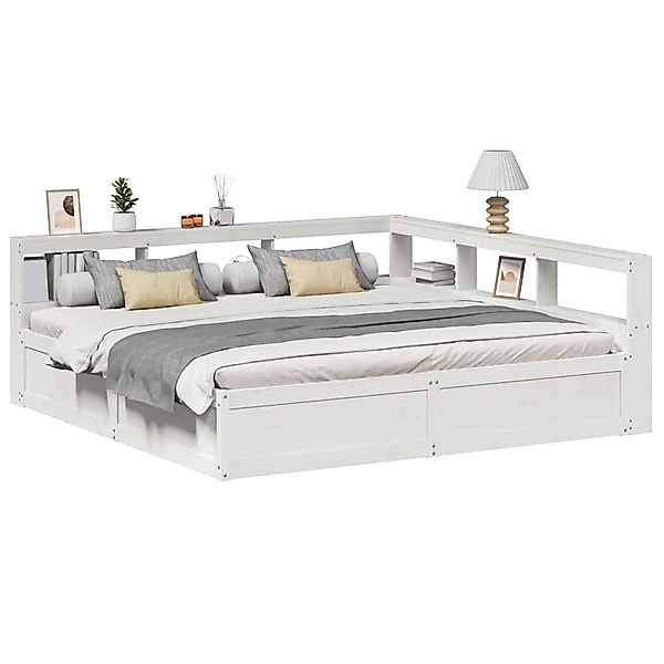 vidaXL Bett, Massivholzbett mit Regal ohne günstig online kaufen