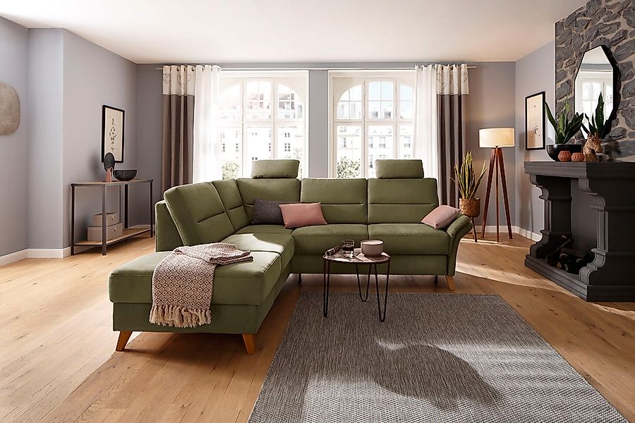 Home affaire Ecksofa »Westerland L-Form«, Federkern-Polsterung, wahlweise m günstig online kaufen