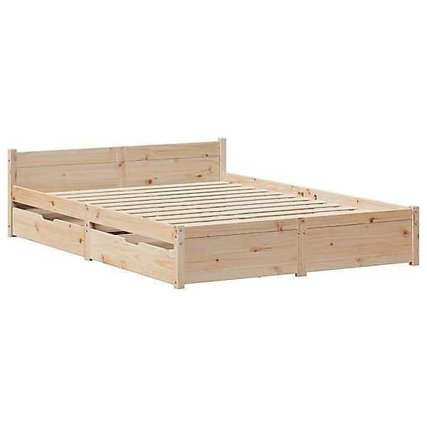 vidaXL Bett, Massivholzbett ohne Matratze 140x200 cm Kiefernholz günstig online kaufen