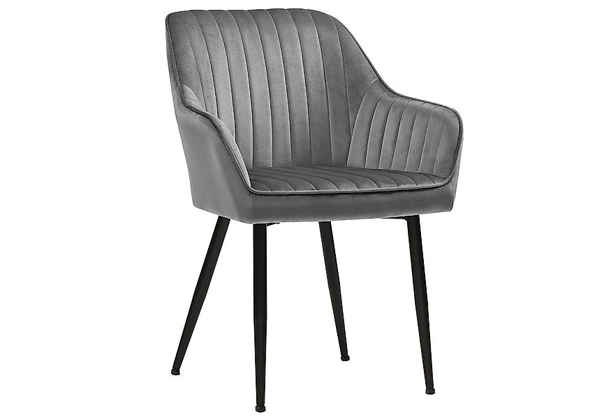 SONGMICS Esszimmerstuhl (1 St), Polsterstuhl mit Metallbeine, Samt, für Sch günstig online kaufen