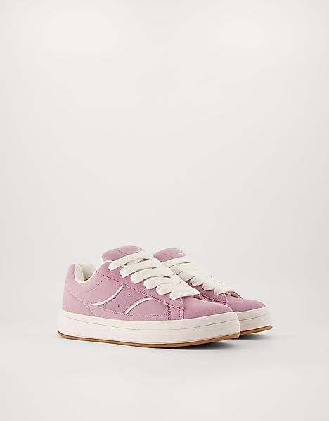 Bershka Sneaker Aus Rauleder Im Skater-Stil Damen 37 Rosa günstig online kaufen