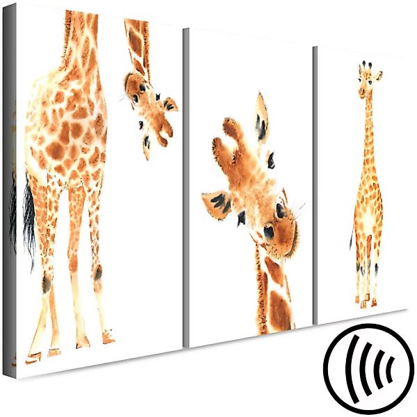 Wandbild Funny Giraffes (3 Parts) XXL günstig online kaufen