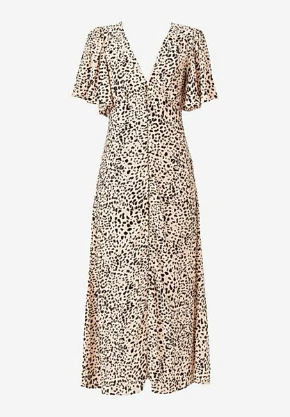 GINI LONDON Midikleid Gini Animal Midikleid mit Tiermuster und Knopfleiste günstig online kaufen