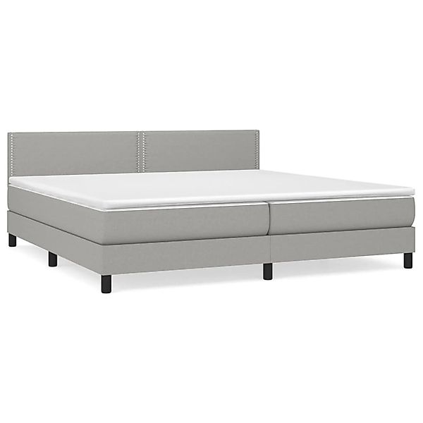 vidaXL Boxspringbett mit Matratze Hellgrau 200x200 cm Stoff1373111 günstig online kaufen