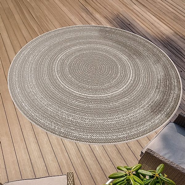 Primaflor-Ideen in Textil Teppich "Outdoorteppich ELDORADO Giro" rund 4 mm günstig online kaufen