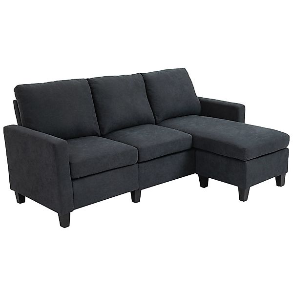 HOMCOM 3-Sitzer Ecksofa Eckcouch in L-Form, günstig online kaufen