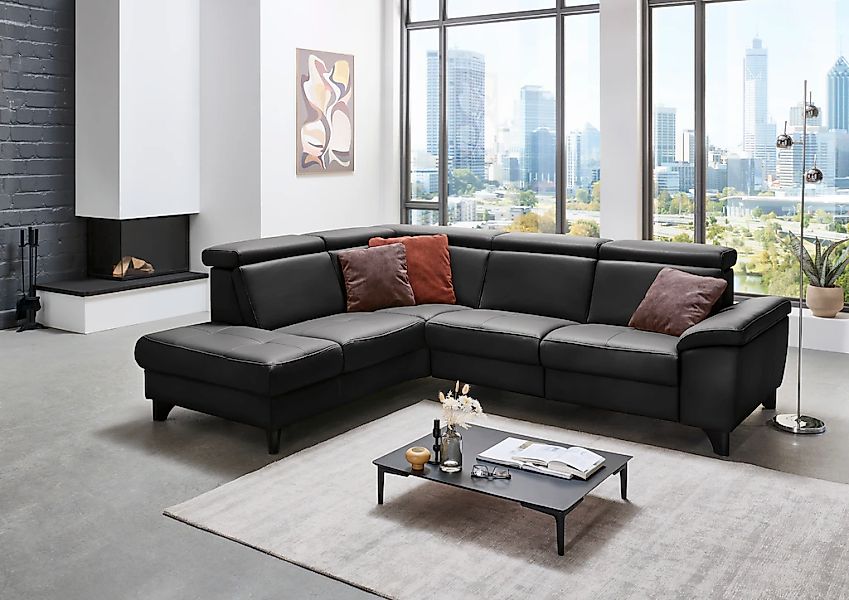 Die PlanBar Ecksofa "PN-EM23166 L-Form" optional mit Kopfteilverstellung un günstig online kaufen
