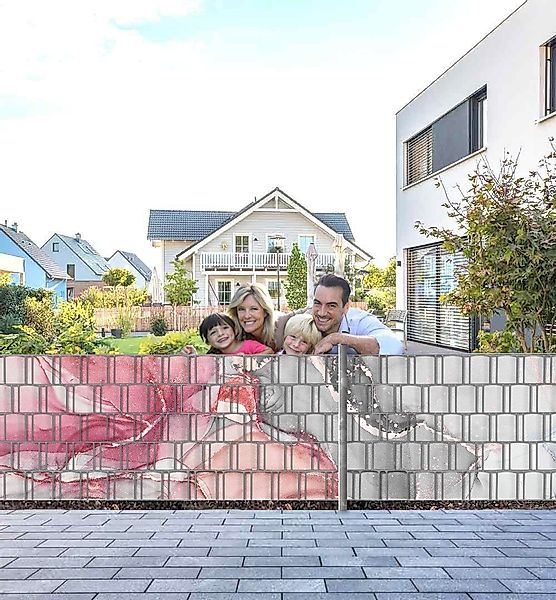 MyMaxxi Sichtschutzstreifen Sichtschutzstreifen Marmor grau pink günstig online kaufen