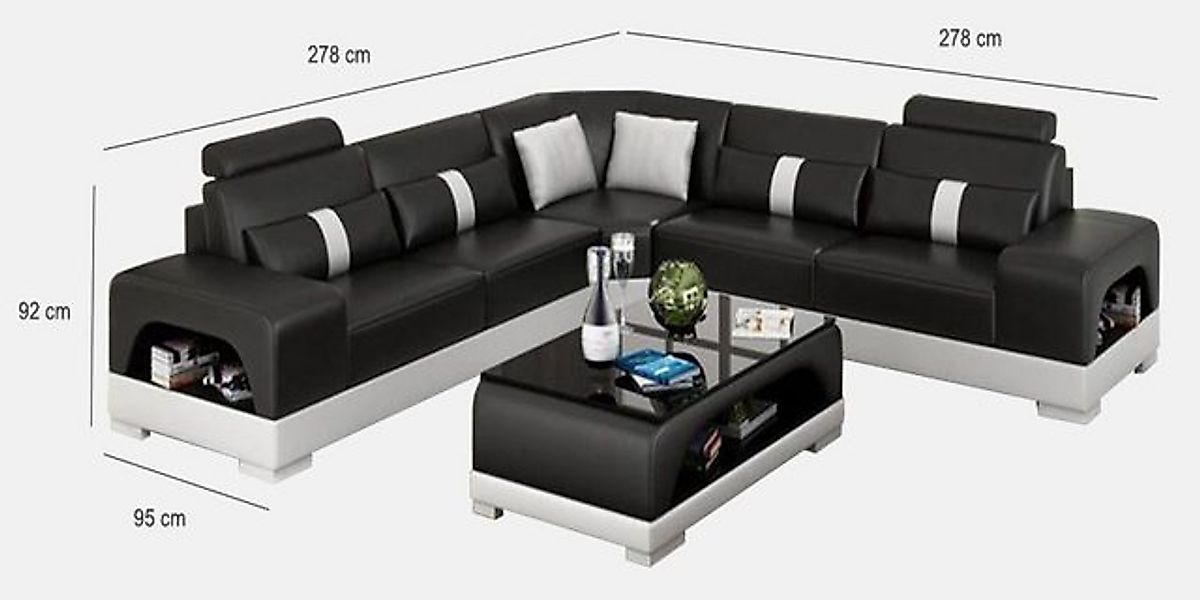 Xlmoebel Ecksofa Designer Wohnlandschaft Eckcouch Sofagarnitur Couch Big L- günstig online kaufen