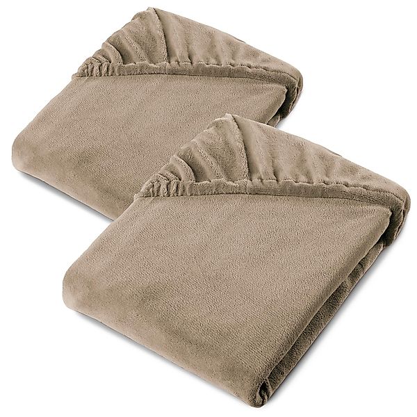 aqua-textil Spannbettlaken Feelwell Spannbettlaken Fleece 2erSet günstig online kaufen
