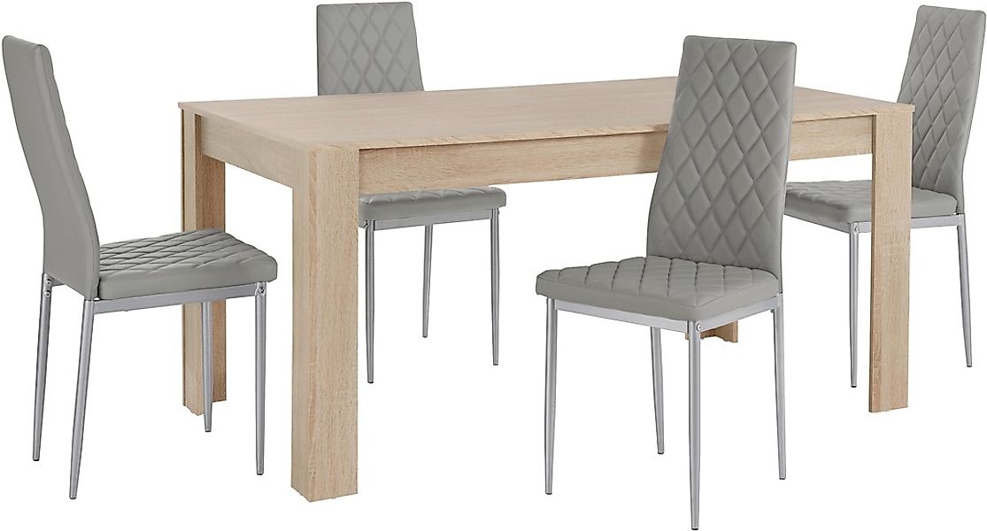 INOSIGN Essgruppe "Lynn160/Brooke" Set, 5 Stk. tlg. Tisch mit 4 Stühlen günstig online kaufen