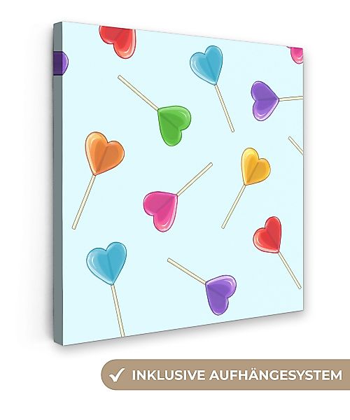 OneMillionCanvasses® Leinwandbild Lollipop - Regenbogen - günstig online kaufen