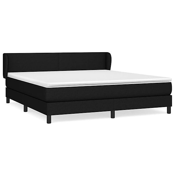 vidaXL Boxspringbett Boxspringbett mit Matratze Schwarz 180x200 cm Stoff Be günstig online kaufen