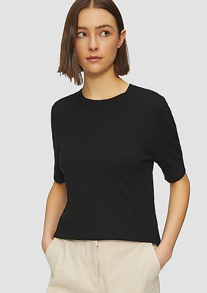 s.Oliver Strickpullover Kurzärmeliger Strickpullover aus Viskosemix günstig online kaufen