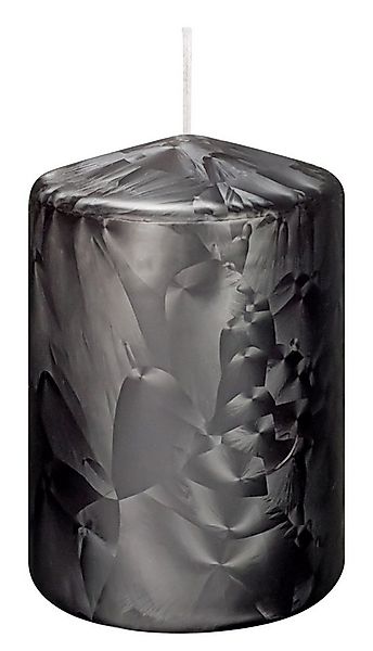 Wiedemann Kerzen Stumpenkerze Kerzen Eis Effect Schwarz 100 x Ø 68 mm 4er S günstig online kaufen