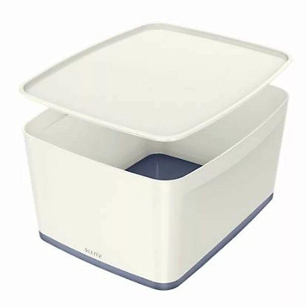 Aufbewahrungsbox Leitz Mybox Wow Groß Grau Mit Deckel Weiß Abs (31,8 X 19,8 günstig online kaufen
