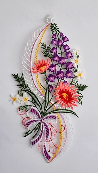 Stickereien Plauen Fensterbild "Blütenzauber" günstig online kaufen