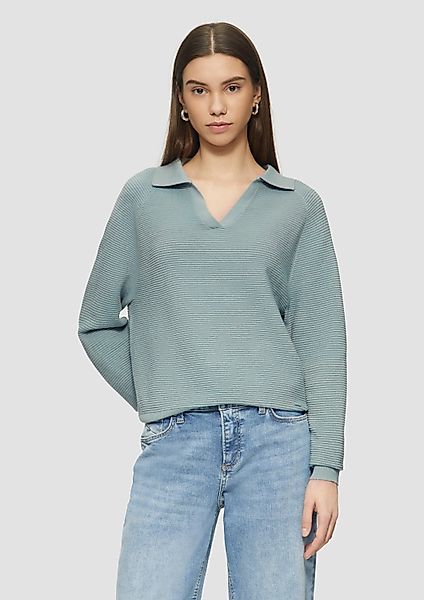 QS Longpullover Strickpullover Strukturierter Pullover mit günstig online kaufen