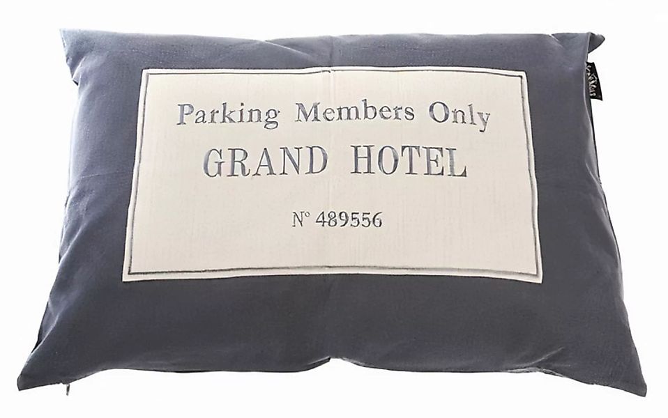 Kissenbezug Hund Grand Hotel 70 X 100 Cm Baumwolle Grau günstig online kaufen
