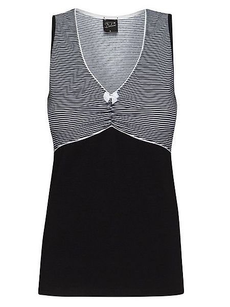Pussy Deluxe Mini Stripes Damen Tanktop schwarz allover günstig online kaufen