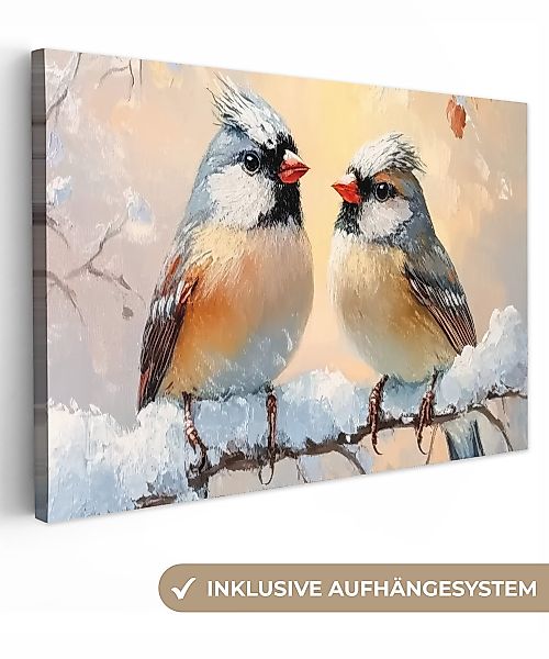 OneMillionCanvasses® Leinwandbild Vögel - Zweig - günstig online kaufen