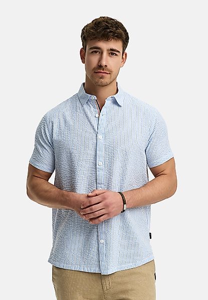 Indicode Langarmhemd INMaribo aus Seersucker-Material für günstig online kaufen