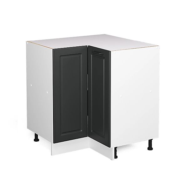 Vicco Eckunterschrank R-Line Anthrazit Landhaus/Weiß 76 cm ohne Arbeitsplat günstig online kaufen