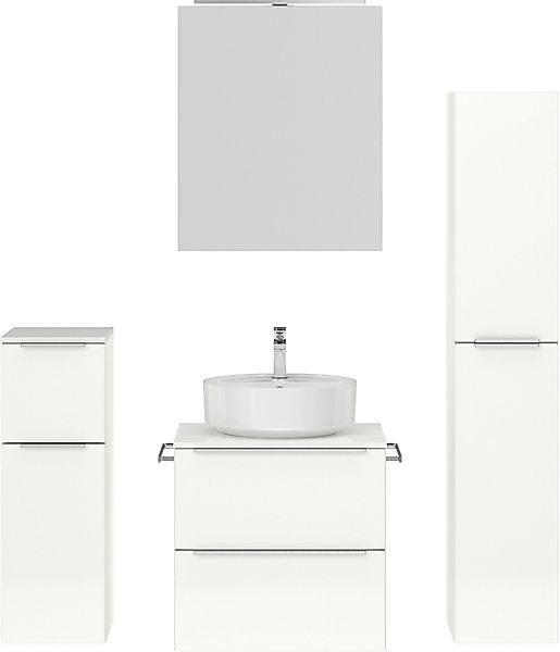 nobilia® Badmöbel-Set »Alvene«, (4 St., vormontiert, mit Soft-Close), inkl. günstig online kaufen
