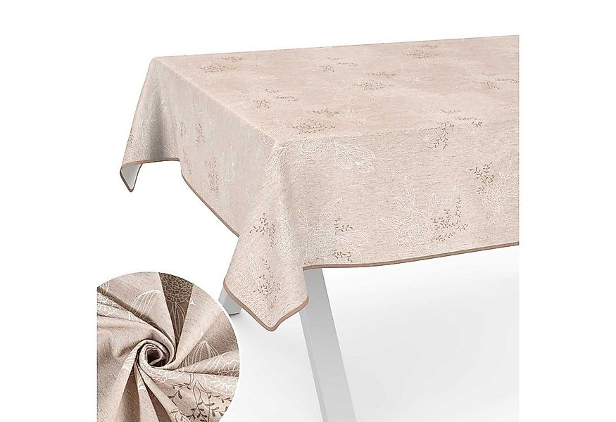 ANRO Tischdecke aus Stoff mit Blumen Pflanzen wasserabweisend Tischtuch Tis günstig online kaufen