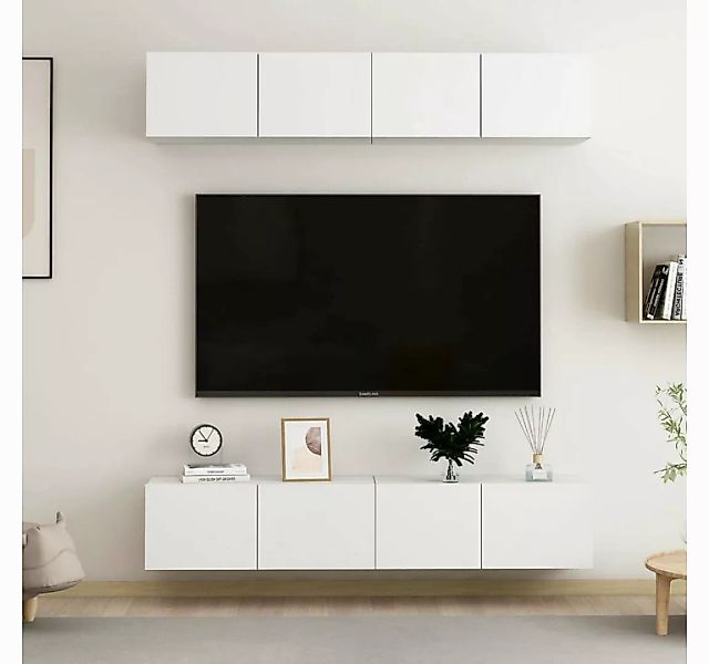 vidaXL TV-Schrank TV-Schränke 4 Stk Weiß 80x30x30 cm Spanplatte Lowboard Lo günstig online kaufen