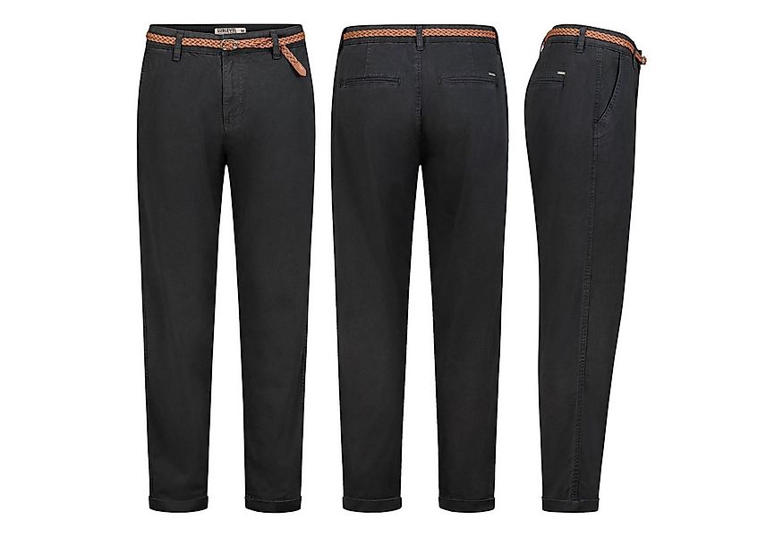 SUBLEVEL Chinos Damen Chino Hose Stoffhose inkl.Gürtel Businesshose Freizit günstig online kaufen