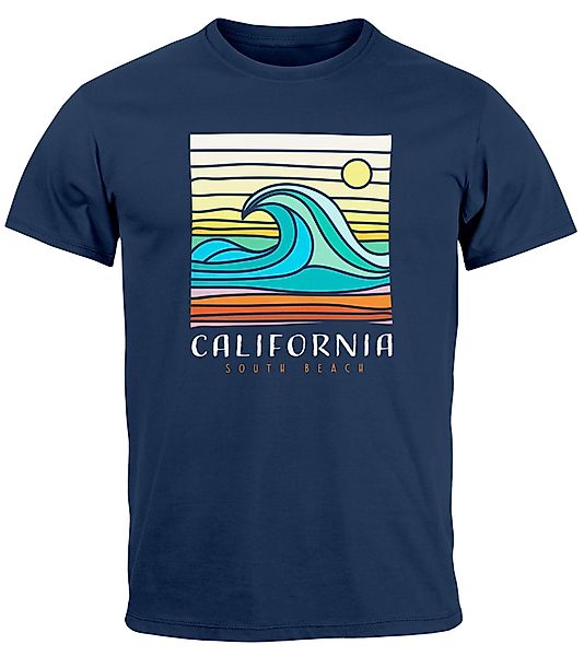 Neverless Print-Shirt Herren T-Shirt California South günstig online kaufen