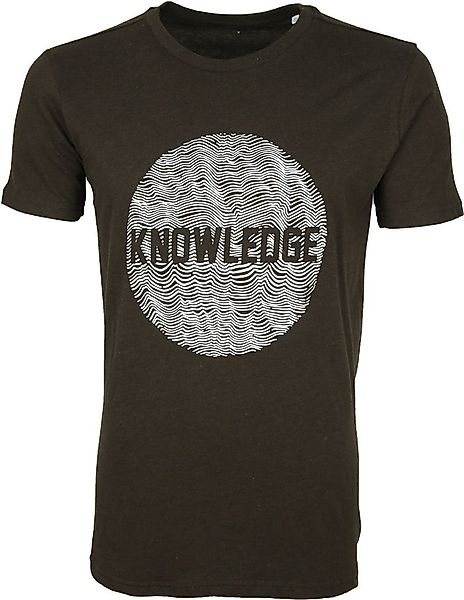 Knowledge Cotton Apparel T-shirt Alder Dunkelgrün - Größe XL günstig online kaufen