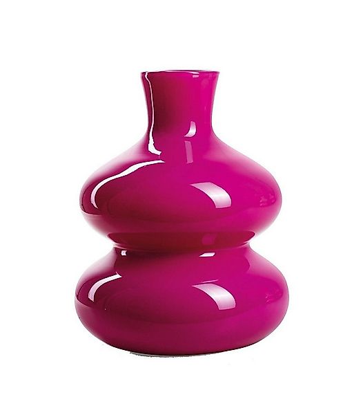 Dekovase FIGGY, Ø 24 x H 29 cm, Magentafarben, Glas, (1 St) günstig online kaufen