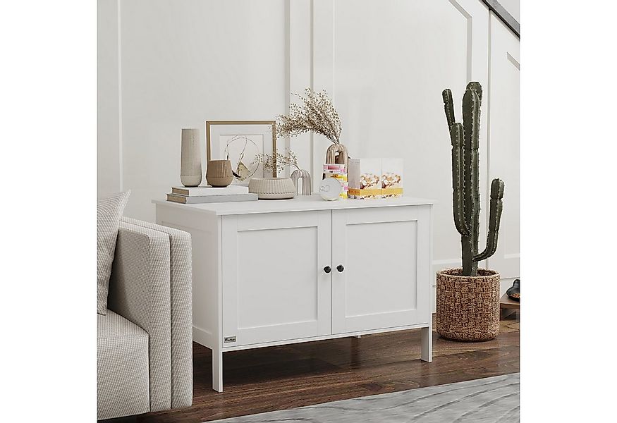 PawHut Tierhaus mit Tür, Trennwand, für große Katzen, 80 x 51 x 54 cm, Weiß günstig online kaufen