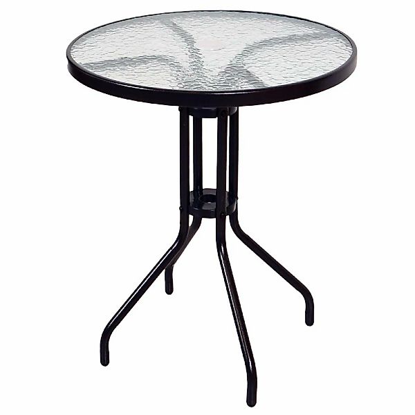 VCM Gartentisch "Bistro Tisch mit Glasplatte" günstig online kaufen