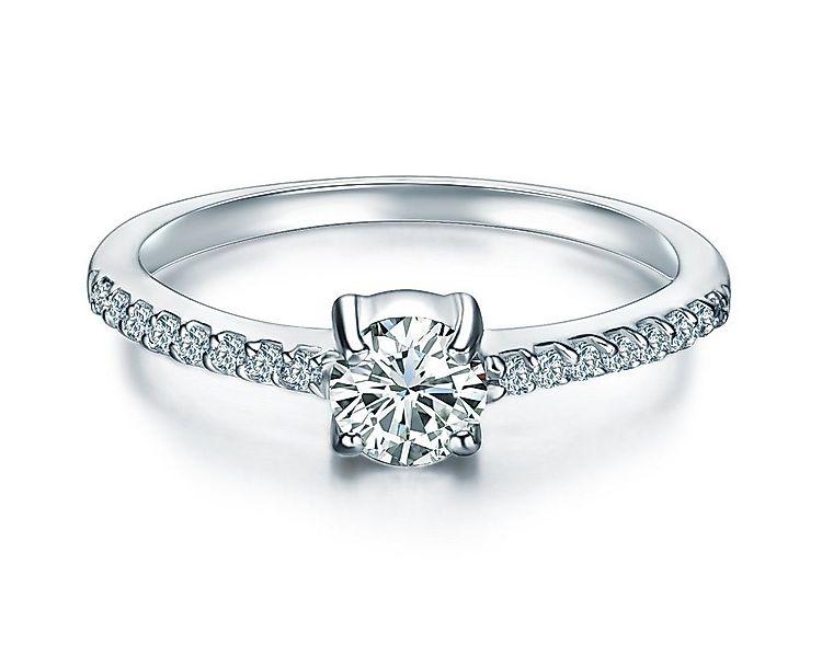 Trilani Silberring Verlobungsring aus 925 Sterling Silber, mit Zirkonia günstig online kaufen