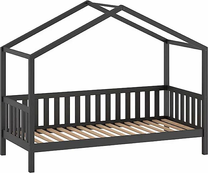 Vipack Hausbett "Dallas, mit Dachaufbau, Kiefer massiv, stabil gebaut", (B/ günstig online kaufen