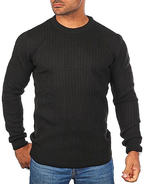 CARISMA Strickpullover Herren leichter Feinstrick Karo Strickmuster einfarb günstig online kaufen