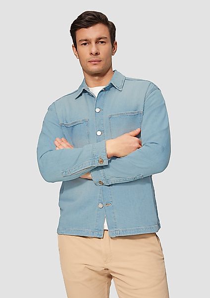 s.Oliver Langarmhemd Lässiges Overshirt aus Denim günstig online kaufen