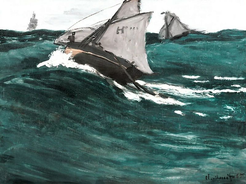 Poster / Leinwandbild - Claude Monet: Die Grüne Welle günstig online kaufen