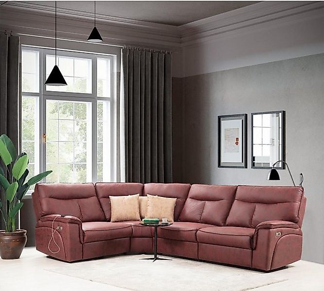 Xlmoebel Ecksofa Modernes rotes Ecksofa in L-Form mit luxuriösem Design für günstig online kaufen