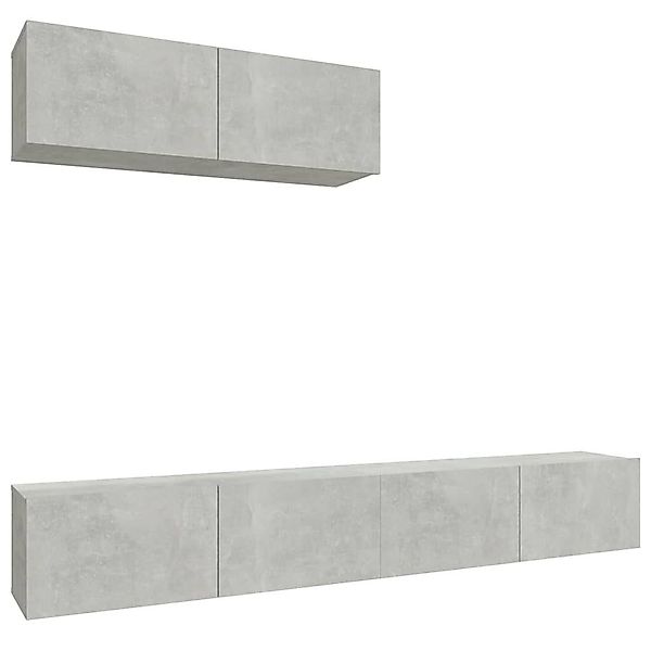 vidaXL TV-Schrank 3-tlg. TV-Schrank-Set Betongrau Holzwerkstoff günstig online kaufen