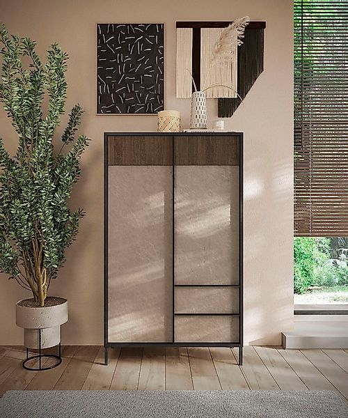 INOSIGN Highboard Everest Höhe 177 cm, Kommode mit 2 Türen u. 2 Schubkästen günstig online kaufen