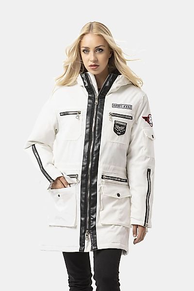 Cipo & Baxx Winterjacke "WM144" mit Kapuze mit Zipper-Details günstig online kaufen